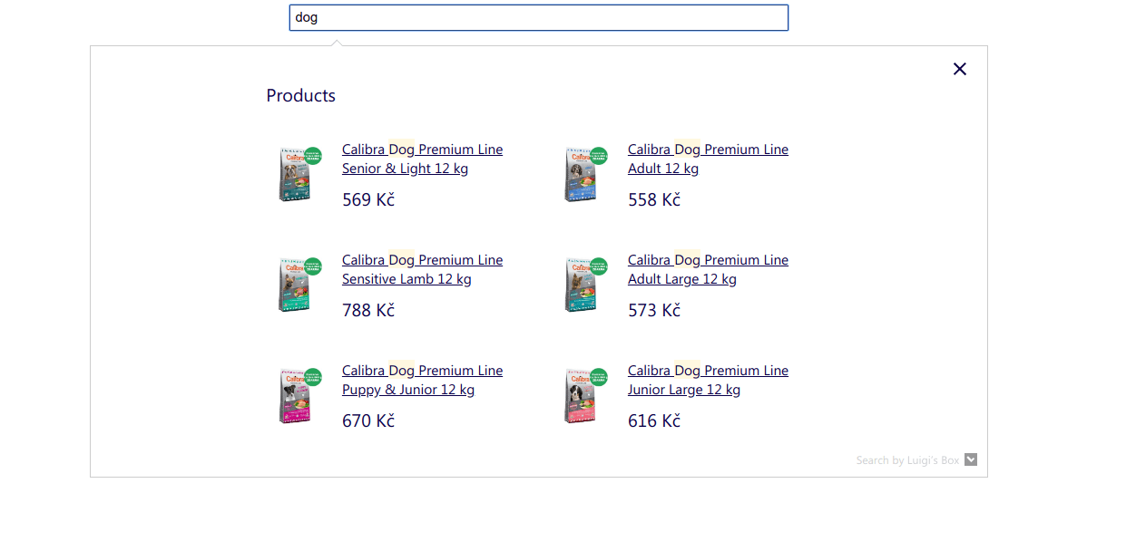 Centered Grid Layout Autocomplete